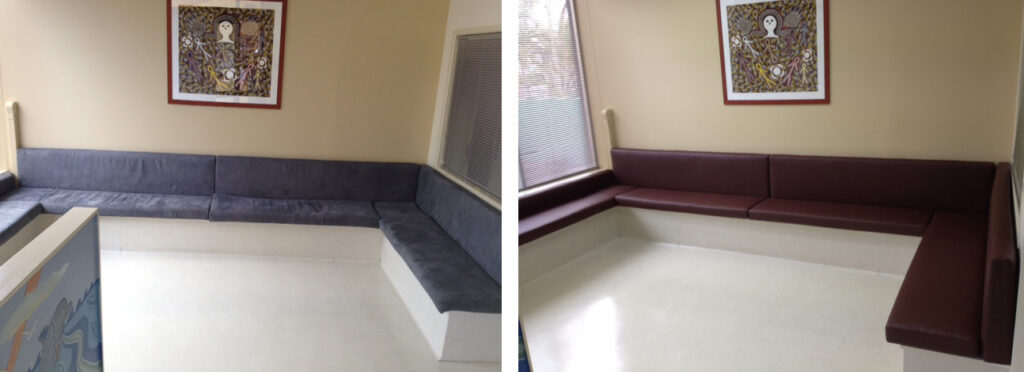 Leather sofa recovering service